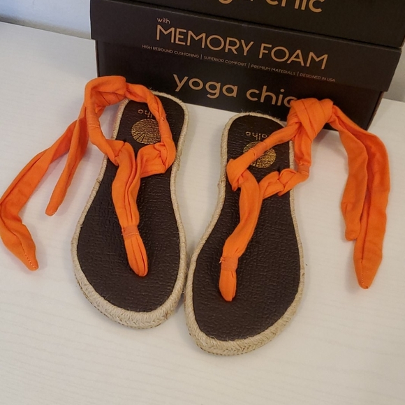 NIB Nalho Yoga Mat Ankle Espadrilles Karabi Orange - Picture 4 of 12